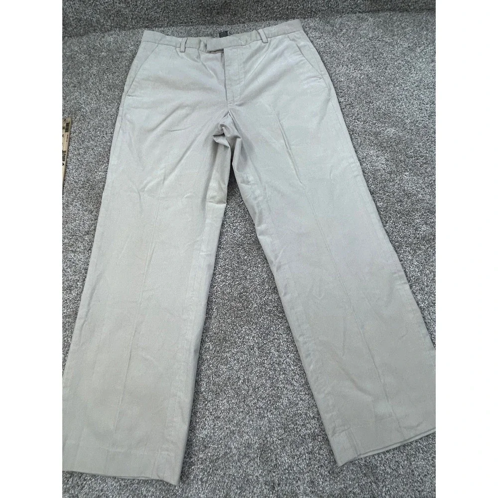 Banana Republic Stretch Corduroy Pants Mens 38x32 Tan Straight Leg Casual #0790